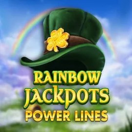 Rainbow Jackpots Power Lines online game logo by Red Tiger Gaming on baloobets.de